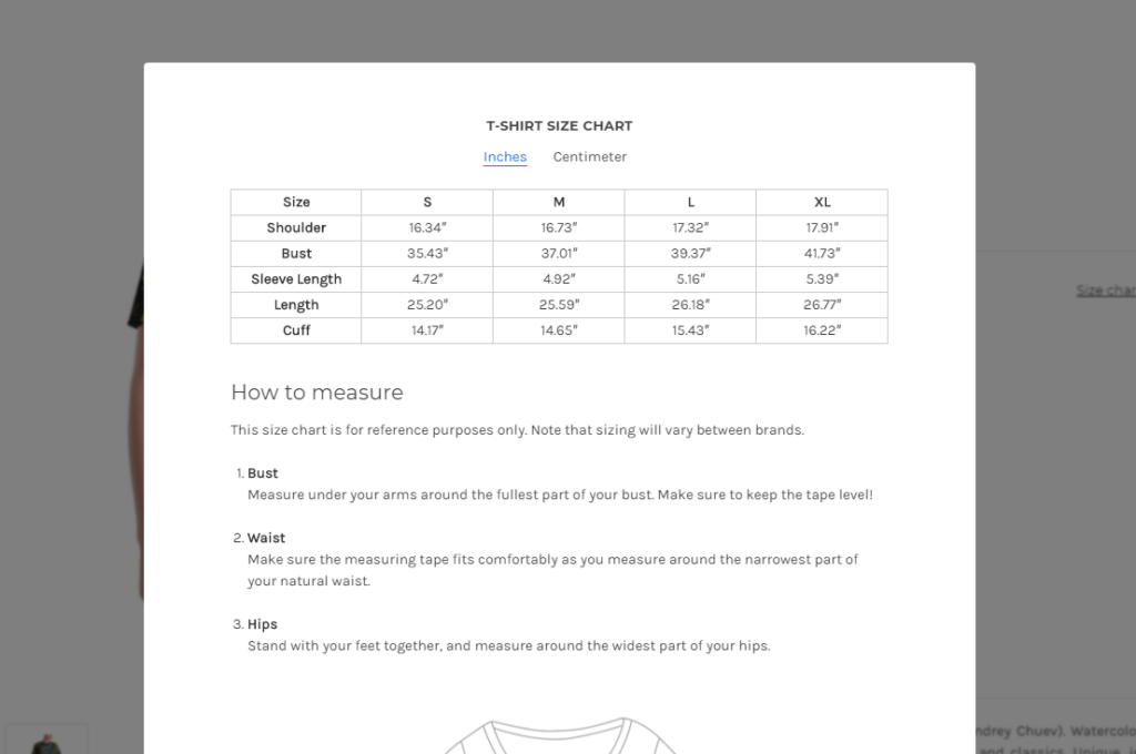 Adding a Pop-up or Size Chart to Product Pages 26 Adding a Pop-up or Size Chart to Product Pages 25
