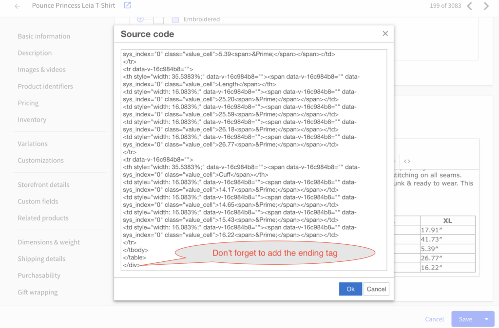 3 Ways to Add a Size Chart to BigCommerce Product Pages 4 3 Ways to Add a Size Chart to BigCommerce Product Pages 3