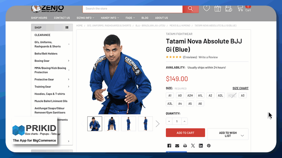 Tabs | Popups | Size charts for BigCommerce 3 Tabs | Popups | Size charts for BigCommerce 2